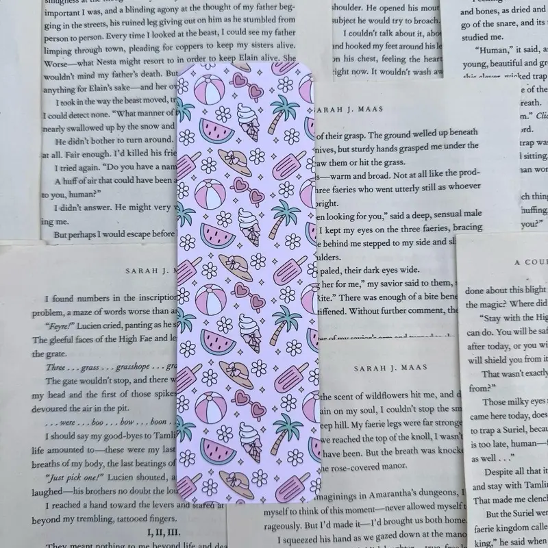 summer watermelon bookmark | ice cream bookmark | palm tree bookmark | aesthetic bookmark | girly bookmark | bookish | book club