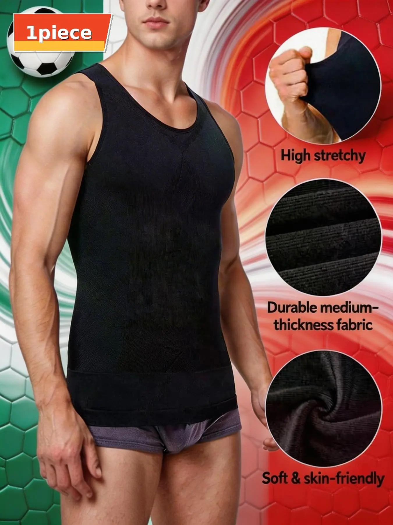 Men's Seamless Compression Tank Tops Workout Sleeveless Breathable Stretch Undershirt Soft & Comfortable Everyday Wear Sleeveless Gym Top