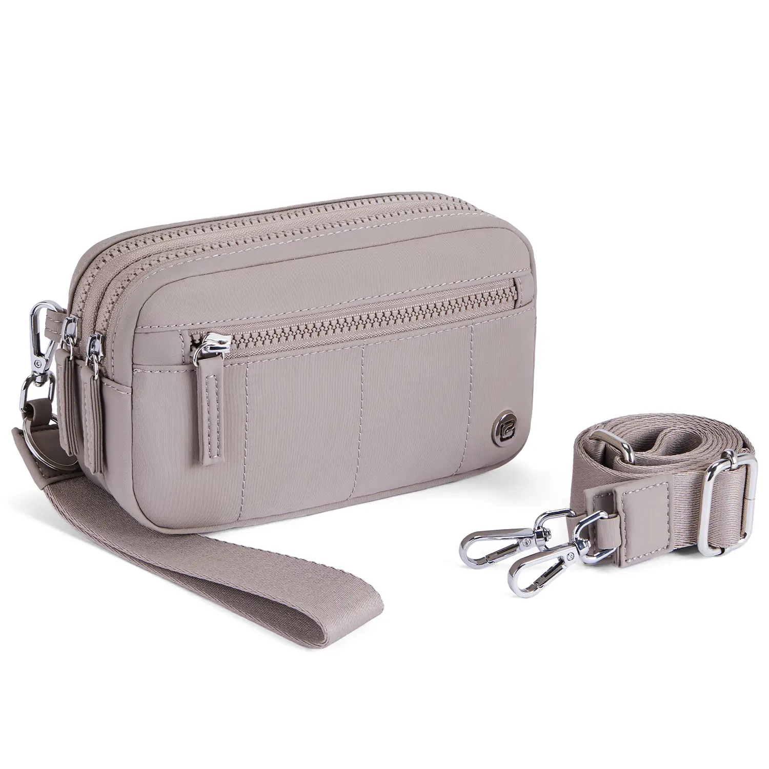 POIUGOYA Small Crossbody Bags Wristlet Wallets Purse with RFID Protection Portable Cute Clutch for Women Durable Nylon Shoulder Bags Handbag Built-in