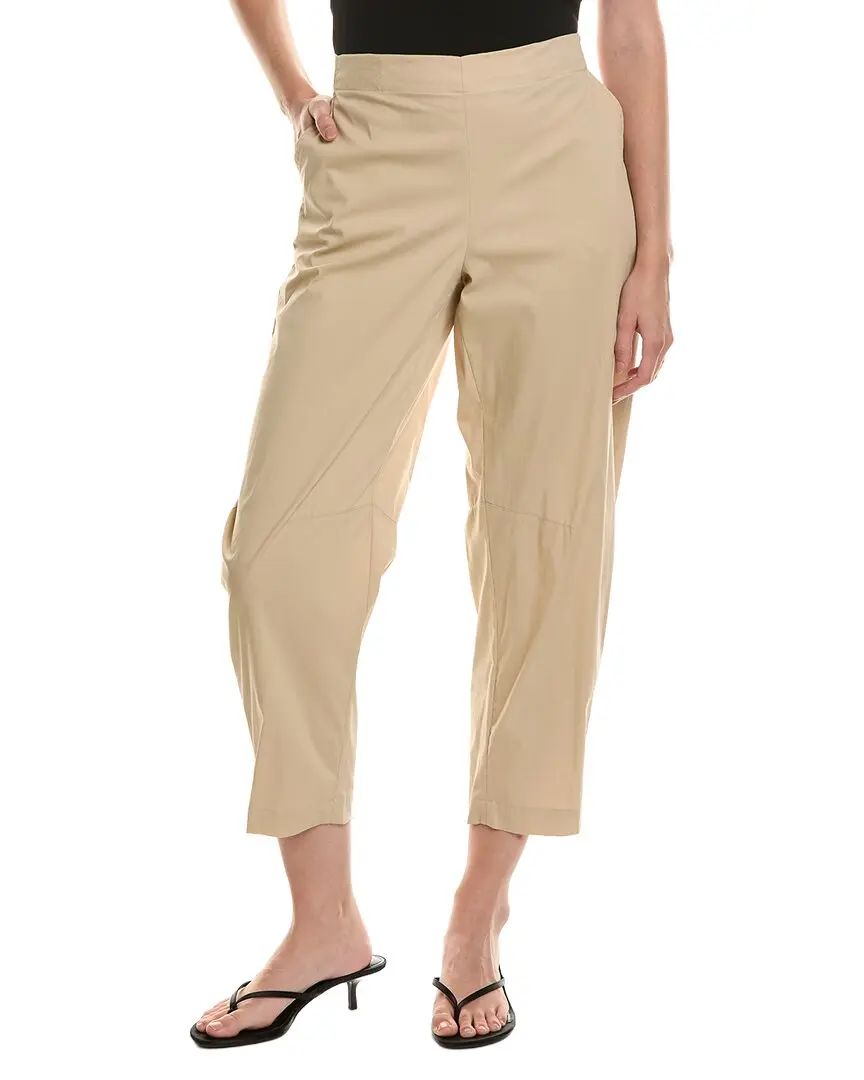 Anne Klein Petite Pull-On Barrel Leg Poplin Pant