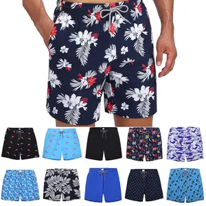 Mens Swim Trunks Quick Dry Board Shorts with Zipper Pockets and Mesh Lining
