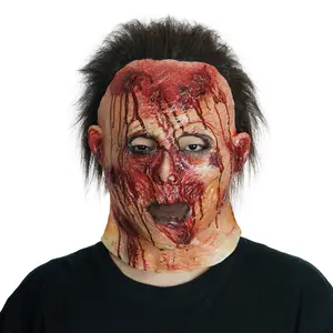 Halloween Horror Bloody Realistic Face Mask, Scary Party Prop Accessory, Party Event Props, Role Play Costume, Perfect for Parties, Photography, Cosplay