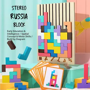 Wooden Stacking Puzzle Toy (1 Set), Educational Stacking Game Blocks, Montessori Children's Educational Puzzles Gift, Puzzle Game