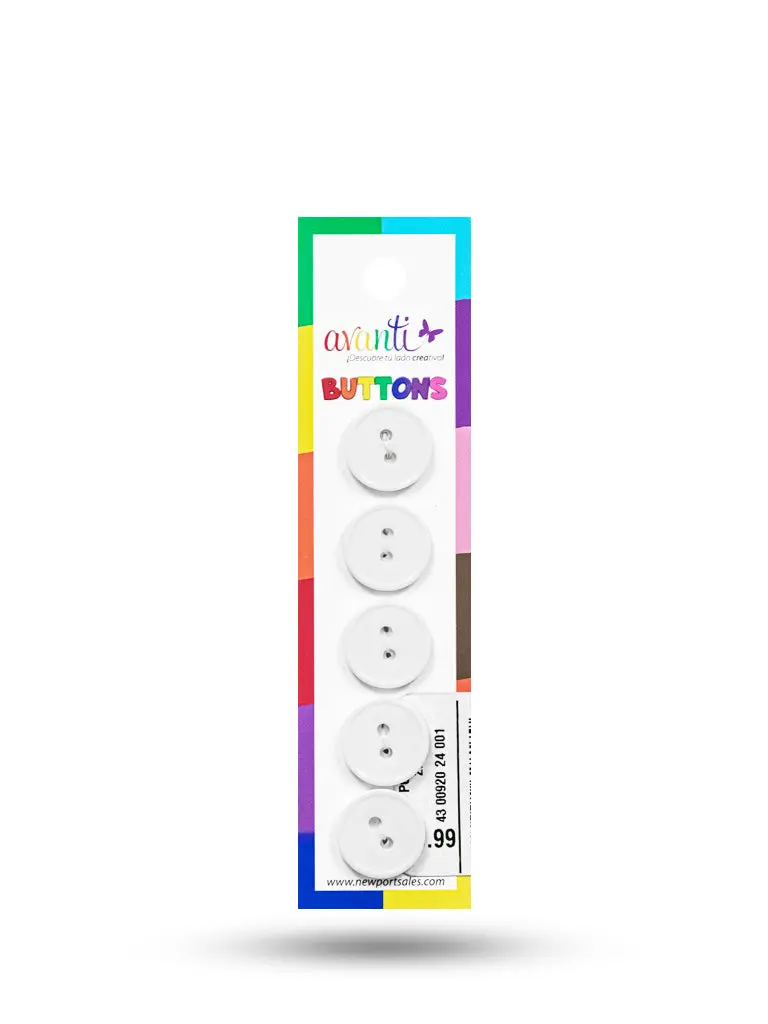 Sewing Buttons – 23L (13.0mm / 0.51 inches) with 2 Holes – Perfect for Coats, Jackets & Accessories, 12-Pack