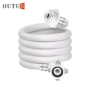 Universal Washing Machine Water Inlet Hose Extension Burst Proof Flexible Pipe with Snap Lock Adapter for Haier Little Swan Semi Automatic Washers