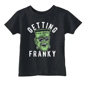 Toddler Funny T Shirts Getting Franky Sarcastic Frankenstein Graphic Novelty Halloween Tee For Young Kids Funny Toddler Shirts Halloween Apparel for Toddler Childrens Graphic Tees Black
