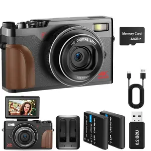 Digital Cameras for Photography, 4K Autofocus Video Camera with 32GB TF Card & 2 Batteries,18X Zoom Anti-Shake Point and Shoot Digital Cameras,Compact Camera for Travel
