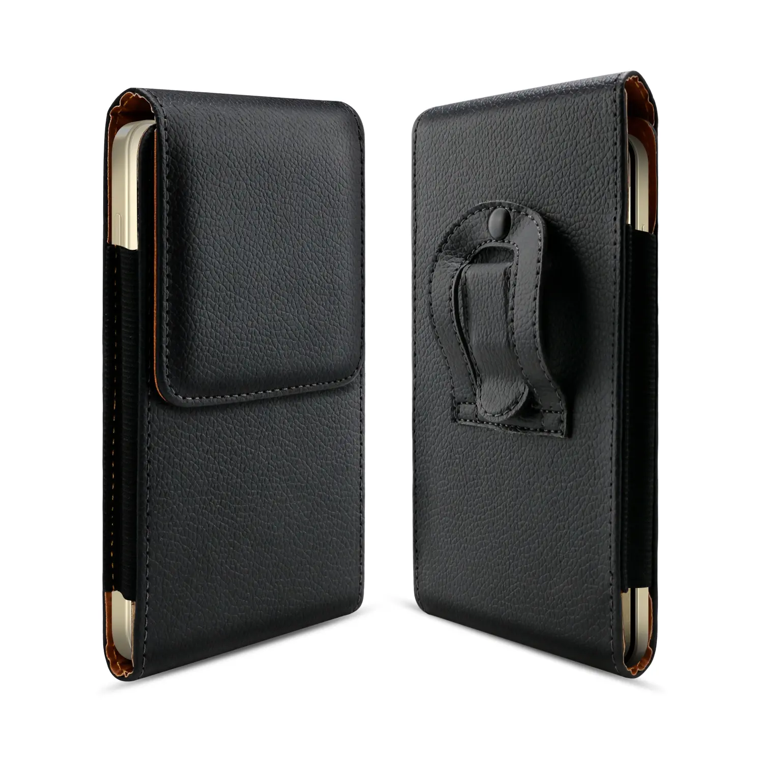 Adjustable Waistband Cellphone Holster - Universal Leather Wallet Phone Accessory with Belt Clip, Belt Loop, Lightweight Handheld Protection Pouch for iPhone, Samsung Smartphones