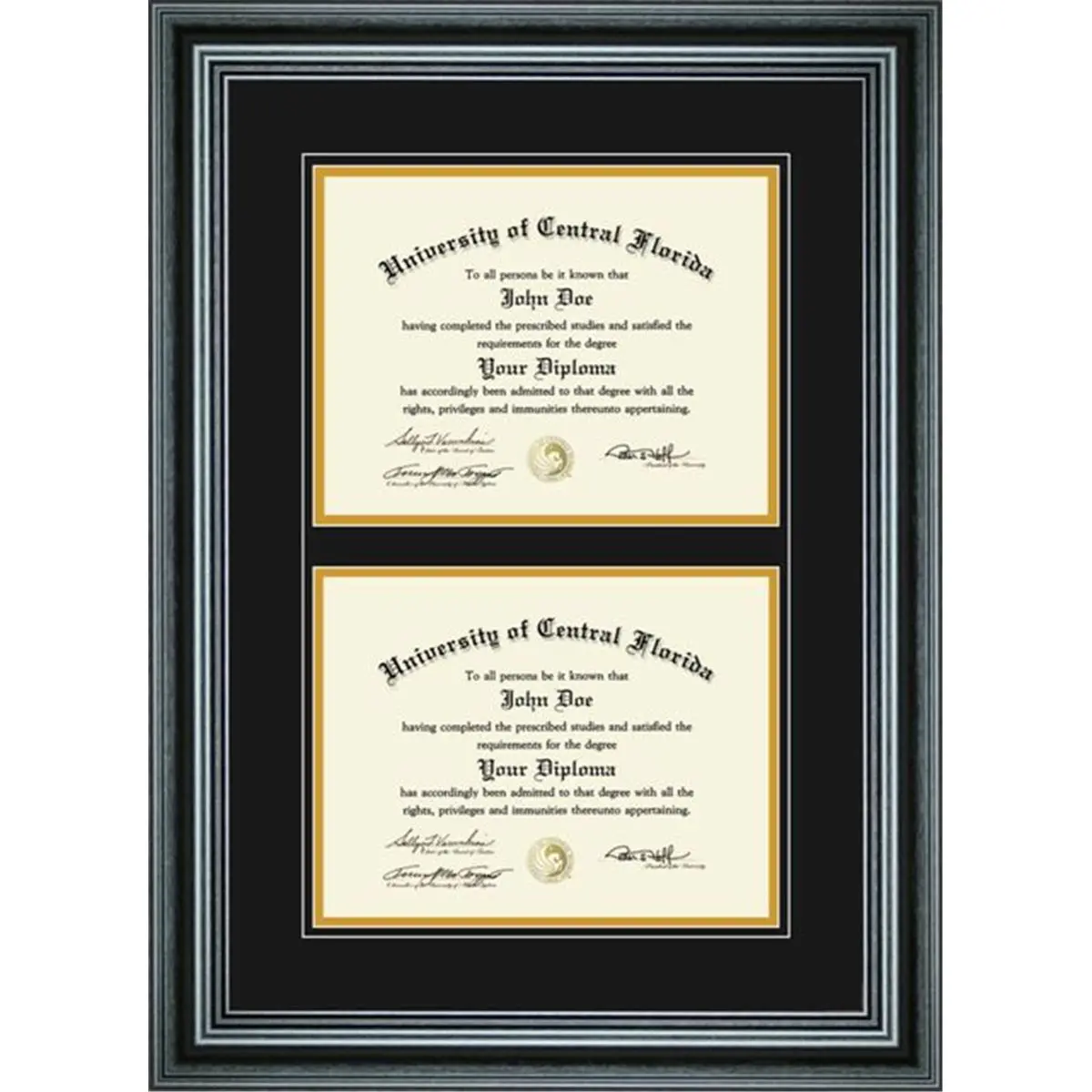 Perfect Cases Rectangle 11x14 in. Wooden Cherry Photo Frame with Glass - Crystal Document Frame, Colored Decorative Double Diploma Holder for Home Decor, Crystal Document Frames
