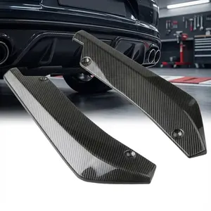Universal Car Aero Kit: Carbon Fiber Front Lip & Rear Wing, Side Skirts, Quick-Split Diffuser. Anti-Scratch, Multi-Model Fit. DIY Upgrade for Style & Aerodynamics, Car Accessories.