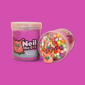 Neil The Cat - Tutti Frutti Scented - Sensory Putty - Scented Squishy Sensory Putty - Butterslime Texture for Anxiety, Focus, adhd, Stress Relief & Focus for All Ages - Ages 5+