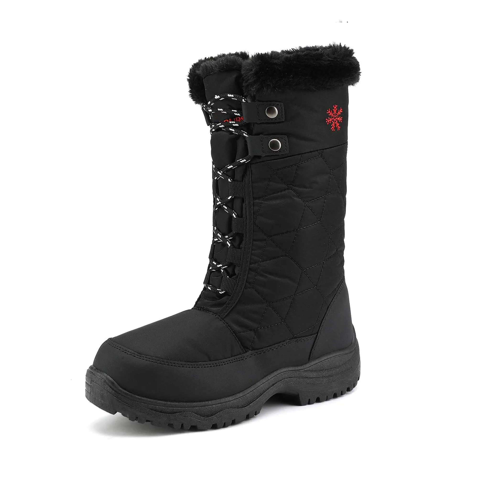 Dream Pairs Women's Mid-Calf Thermolite Insulated Winter Boots, Low Heel Snow Footwear with Faux Fur Lining, Platform, Zip