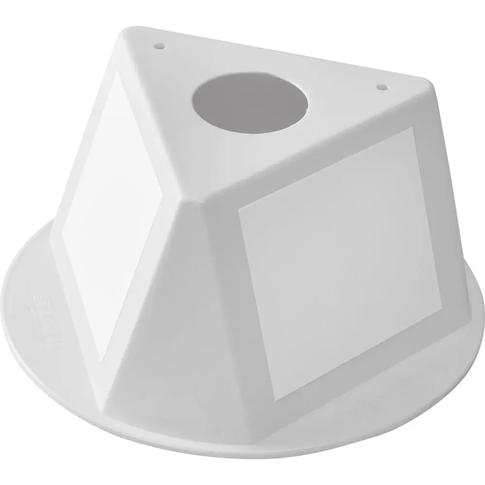 Global Industrial 412432 3-Sided Inventory Control Cone, White, Color-Coded Organization, Easy Handling, High Visibility, Dry Erase Decals