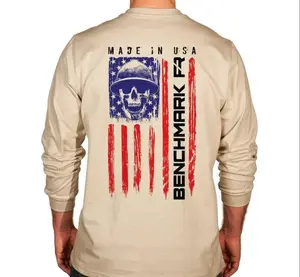 ##Benchmark 3118FR-SKFLAG American Skull FR T-Shirt WPocket – Fire Retardant Shirts.com Sweatshirt, Hoodie, Comfort Colors
