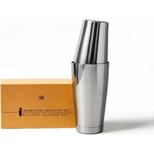 Professionl Boston Shkers Set 18 oz Weighted nd Unweighted Stinless Steel Cocktil Shker Set for Brtenders,  304 Steel Br Shker, Essentil Brtending Tools for Mixing Drinks