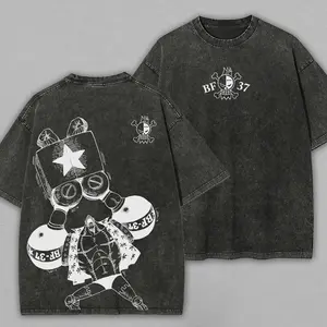 Retro Franky OP 37 Wash Shirt, Vintage Acid Washed Shirt for Summer, Unisex Graphic Tee, For Anime Lover, Manga Gift