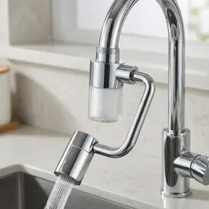 Rotatable Faucet Aerator Extension Cartridges 1440° 2-Mode Swivel for Bathroom Kitchen Chlorine Reduction Skin Face Eye Wash Connector Taps Thanksgiving decor Black Friday Cyber Monday Christmas gifts - Waterfaucet