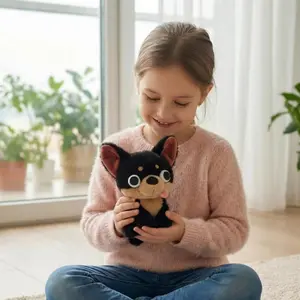 Adorable Chihuahua Plush Toy, Soft Fluffy Stuffed Animal, Pet-Friendly Home Decor, Car Interior Decoration, Kids Birthday Gift, Mother's Day Present, Super Soft Fluffy