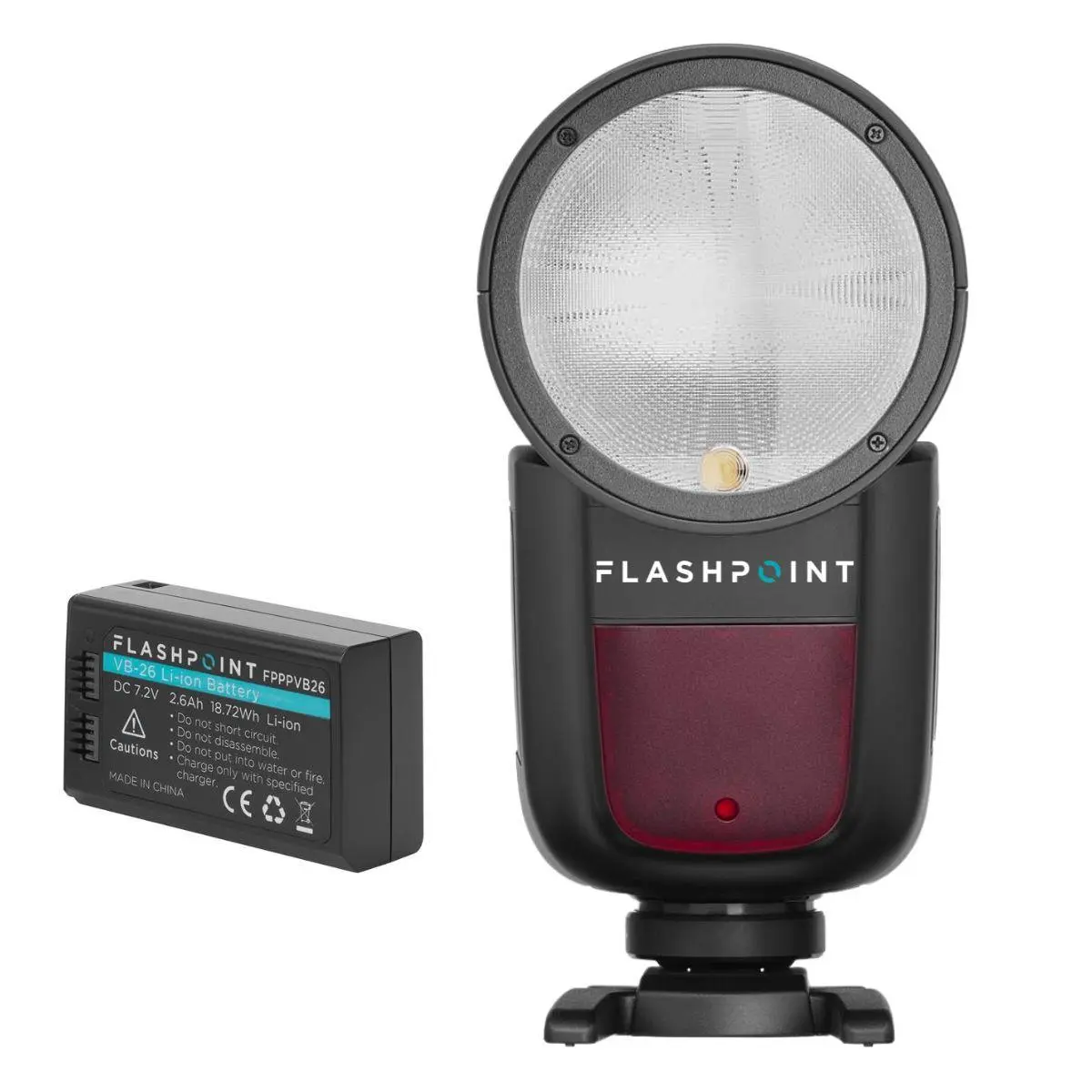 Flashpoint Zoom Li-on X R2 TTL Round Head On Camera Flash for Canon EOS, Wireless Speedlight for Canon is a Professional Camera Flash Kit w/76Ws 2.4G 2600mAh Li-ion Battery 480 Full-Power Flashes