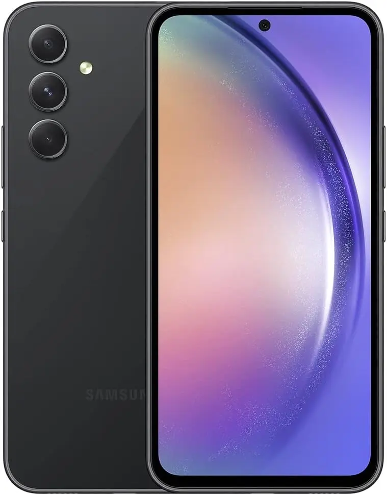 REFURBISHED Samsung Galaxy A54 5G Cellphone - 2023 Model, Unlocked, Excellent Condition, Black, 128GB, Fluid UW Display Screen, Android Mobile Device, Camera, Fingerprint Sensor