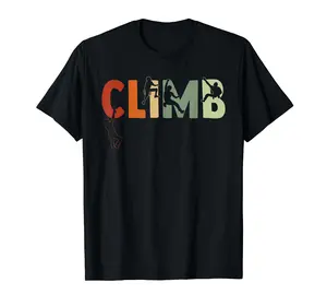 Climbing Bouldering Rock Climber Climbing  T-Shirt S-3XL