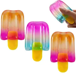 Ice Cream Squeeze Squishy-Jumbo Slow Rising Fidget Toy for Anxiety Stress Relief-Realistic Dessert Sensory Creamy Ball-Perfect Easter Basket Stuffer Birthday Party Favors for Kids Boys Girls Adults Ages 3 5 8 10 12+