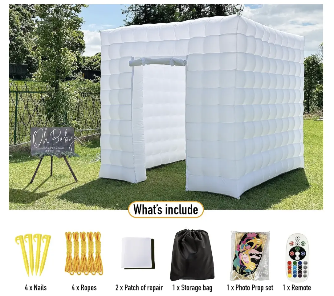 LED Inflatable Photo Booth with Wall
