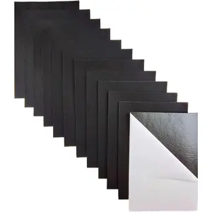 Self Adhesive Felt Sheets, 11 counts Stiff Sticky Felt, 8"x12" Fabric Square with Adhesive Backing for Crafts, Drawer Liner for Jewelry Box Drawer DIY (Black)