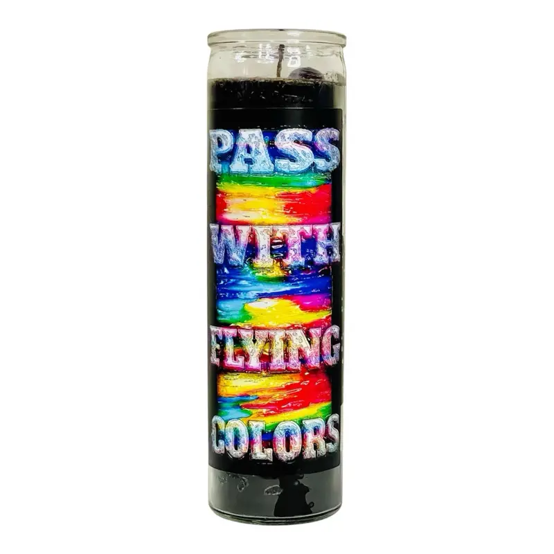 Pass With Flying Colors Candle - May improve test scores, pass exams, evaluations, improve grades, midterms