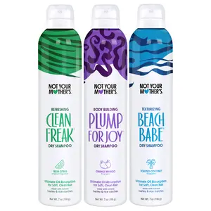 Not Your Mother's Dry Shampoo Assortment (3-Pack) - 7 oz - Clean Freak, Plump for Joy, Beach Babe Dry Shampoos - Instantly Absorbs Oil in Hair