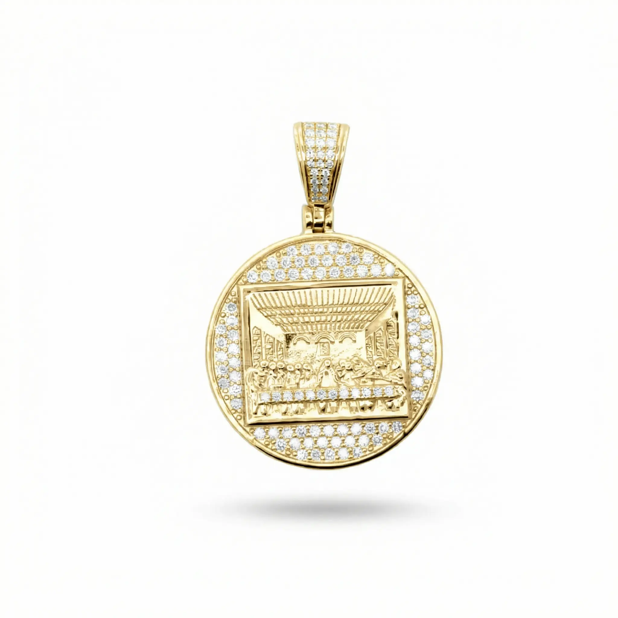 Iced-Out Moissanite Last Supper Pendant