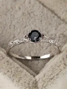 1 PC Fashion Cubic Zirconia Solitaire Engagement Ring For Women For Valentine's Day Gift Wedding Anniversary Party Jewelry