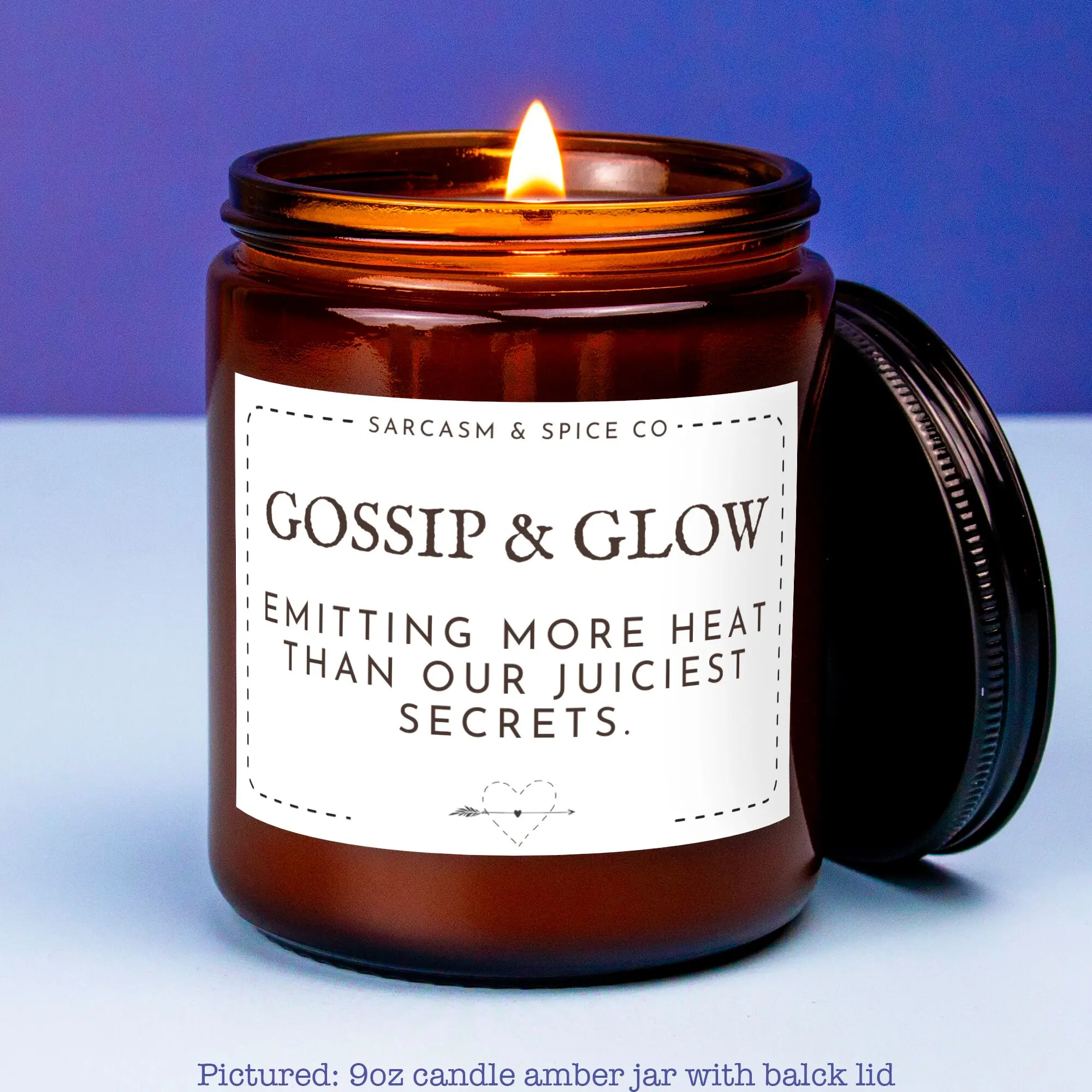 BFF Gift for Galentines Day Candle Galentine Funny Candle Girlfriend Gift BFF Valentines Day Best Friend Bridesmaid Gossip & Glow