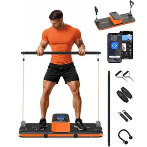 220lbs Resistance Smart Cable Machine All in One Functional Home Gym Equipment, Compact Strength Training Fitness Device for Full Body Workout
