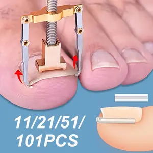 11 Pcs embedded toenail kit including aids and separators with a soft-touch ingrown nail adjuster tool designed for gentle trimming softening and treating foot nails equipped with odorless nail files for foot care and hygiene Nail Pusher Pedicure Tool