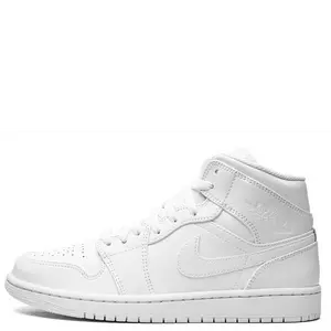 Nike Air Jordan 1 Mid Triple White 554724-136 Mens Fashion Sneakers New