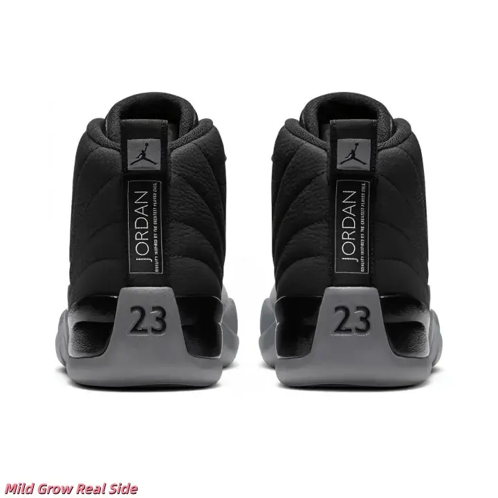 Brand New Sealed with Original Shoe Box Unisex Matte Black Grey Two-Tone High Top Basketball Collectible Sneakers Breathable Mesh Rubber Outsole Minimalist Retro Streetwear Daily Athletic Footwear Teen Casual Shoes
