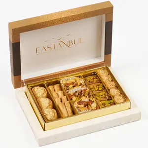 Organic Baklava Pastry Dessert Kit - 8.8oz, Pistachio & Cashew-Rich, 6-Month Ambient Shelf Life, Middle Eastern Arabic Turkish Snacks Gift Box