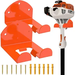 2 Pack Garage Organizer Trimmer Rack Heavy Duty Weed Eater Hanger Trimmer Hanger Garden Power Tool Hanger for Grass Trimmer, Hedge Trimmer, Garage Trimmer Garden Tools