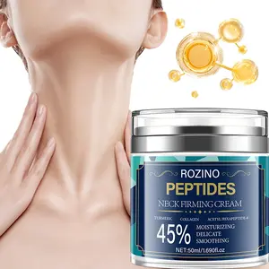 Rozino Peptide Neck Firming Cream 50ML, 45% High Concentration Peptides, Turmeric Collagen, Anti-Wrinkle, Tightening, Moisturizing, Smooth, Daily Neck Care, Skin Care, Beauty Products