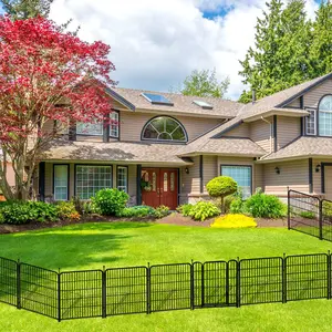 Getlay Garden Fence With/without Gate, Easy install fence ,Suitable For garden/yard/backyard/farm fence,dog safety fence,temporary using,camping RV fence