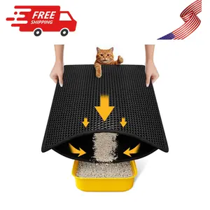 Cat Litter Mat Compact Size 23.6"x14.6" for Small Spaces