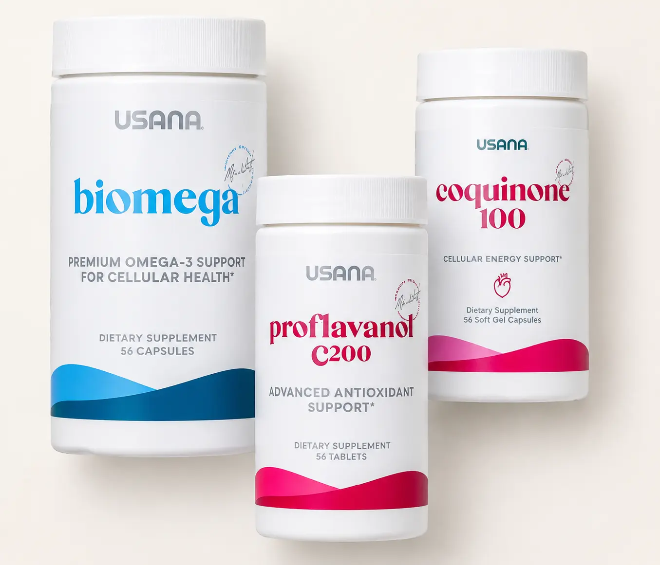 USANA Feel the Beat Bundle | Omega-3, CoQ10 & Antioxidant Nutrition