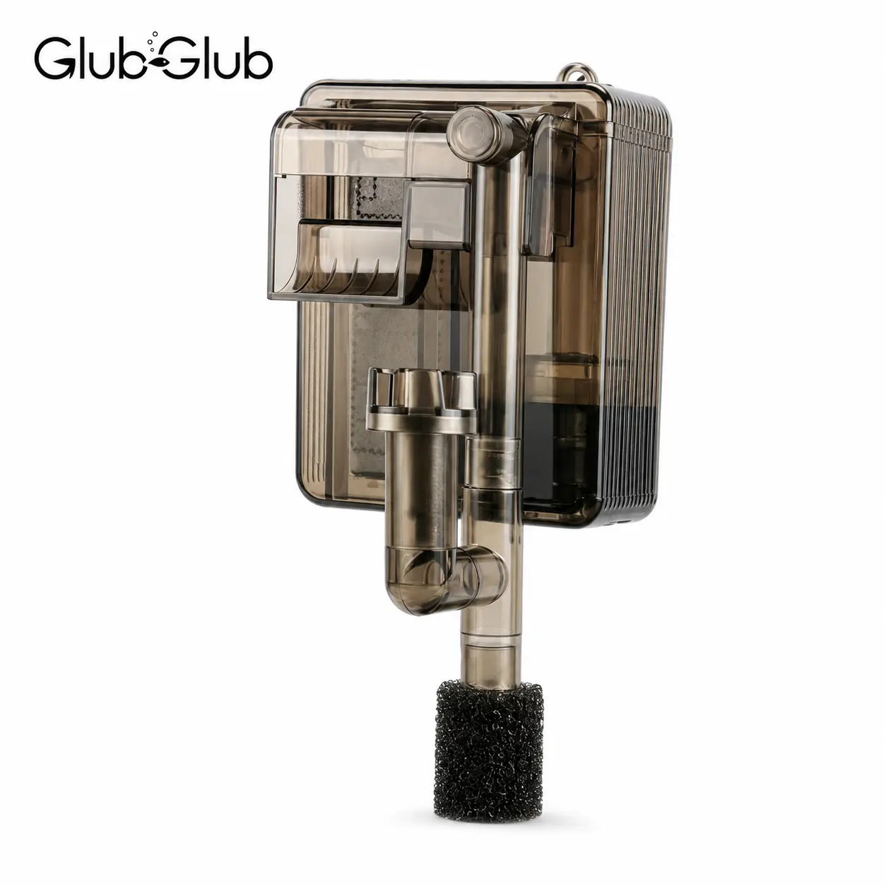 Glub Glub 5W Premium Aquarium Filter | 400L/H High Flow | Ultra-Quiet USB HOB Filter with Surface Skimmer | Sleek Modern Aesthetic