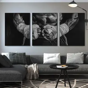 Boxing Themed Unframed Painting, Modern Wall Art Poster, Wall Art Decor for Home Living Room Bedroom Gym, Ornaments, Art Wall Decoration