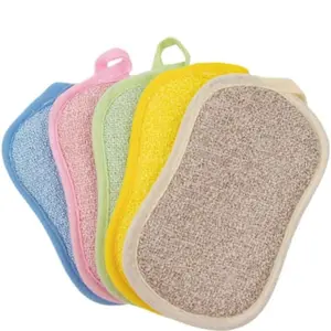 Sponges 5-Pack Double-Sided Rub Blocks for Efficient Dishes Cleaning Solution Perfect for Kitchen Use