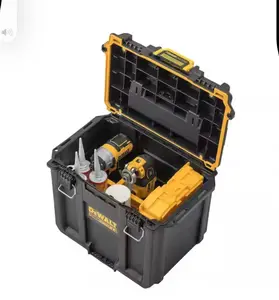 Dewalt  ToughSystem 2.0 15.25 in. Compact Deep Tool Box - Durable Storage Solution for Tools and Equipment, Black