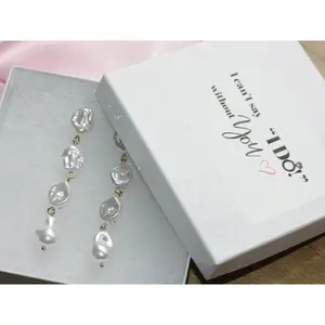 Pearl Drop Earrings with custom gift box