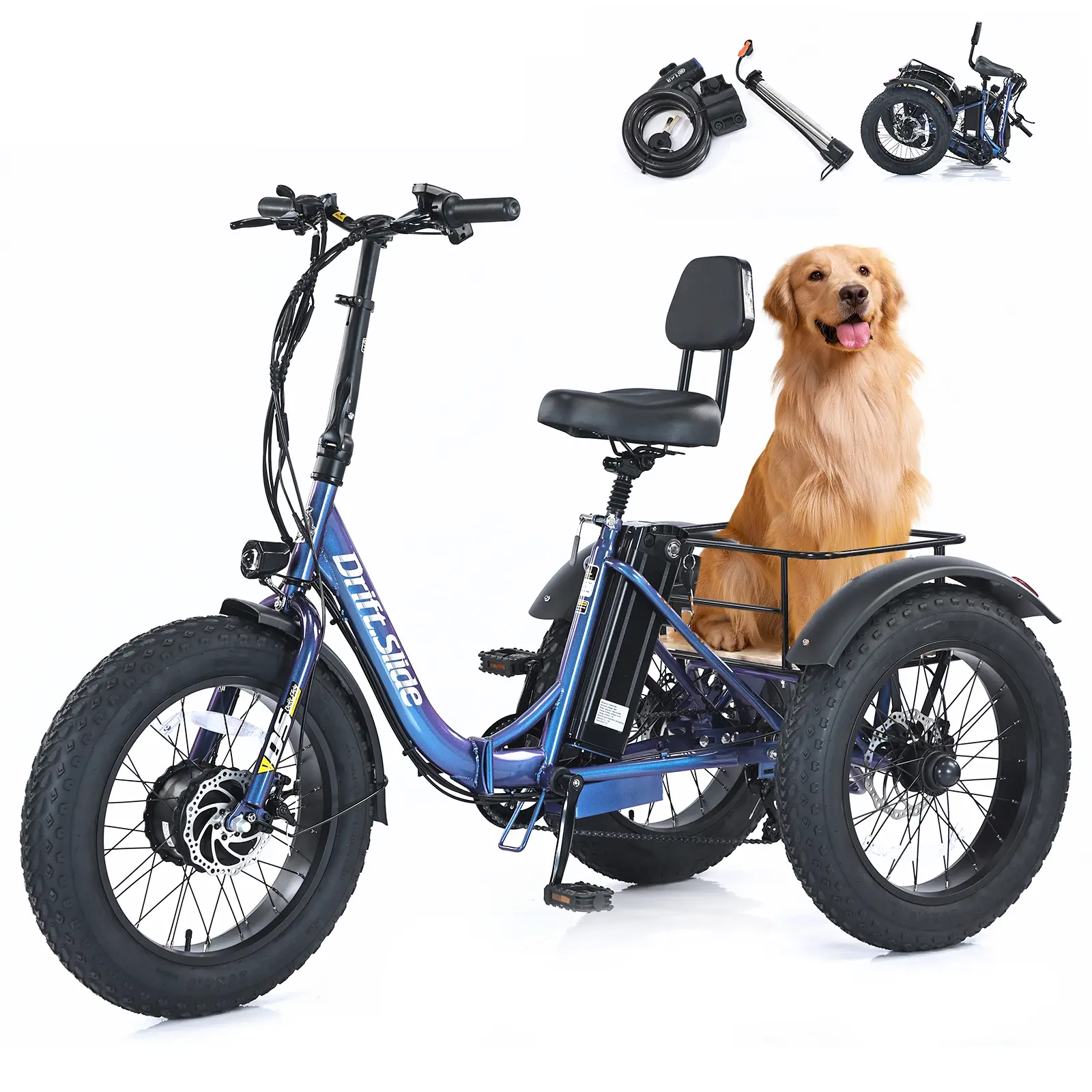 Electric bicycles and three wheeled electric bicycles are convenient shopping carts for grocery shopping, foldable for easy storage, and the preferred choice for long endurance and comfortable living #outdoorfun#outdoor ebike
