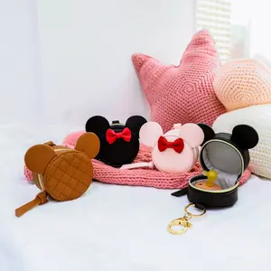 Miss Fong Pacifier Holder Case with Clip, Cute Pacifier Charm Pod with Pouch Cover Clasp Attached to All Diaper Bags, Christmas Baby Shower Gift For Newborn Infant